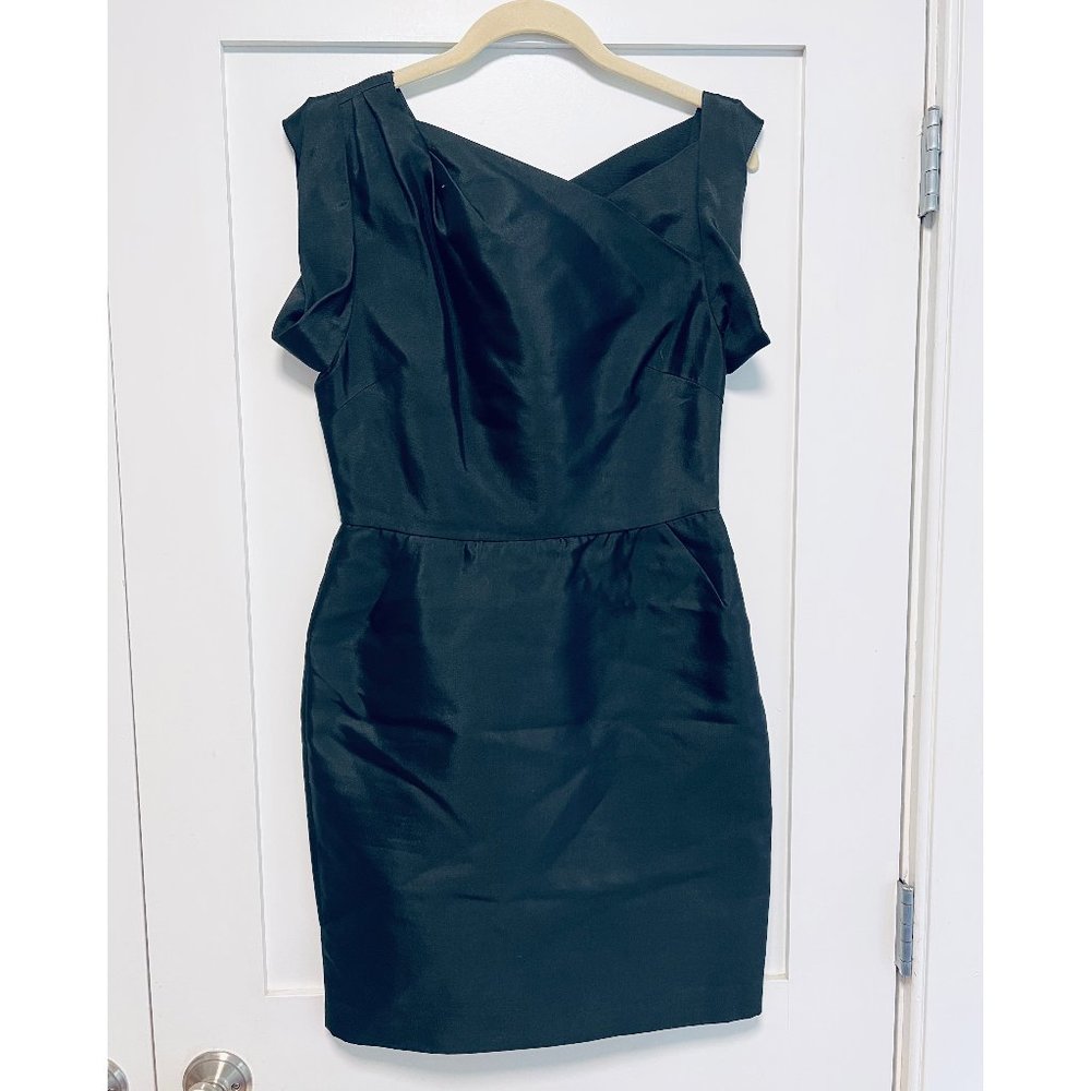 3.1 Phillip Lim rolled sleeve asymmetrical pleated pencil dress